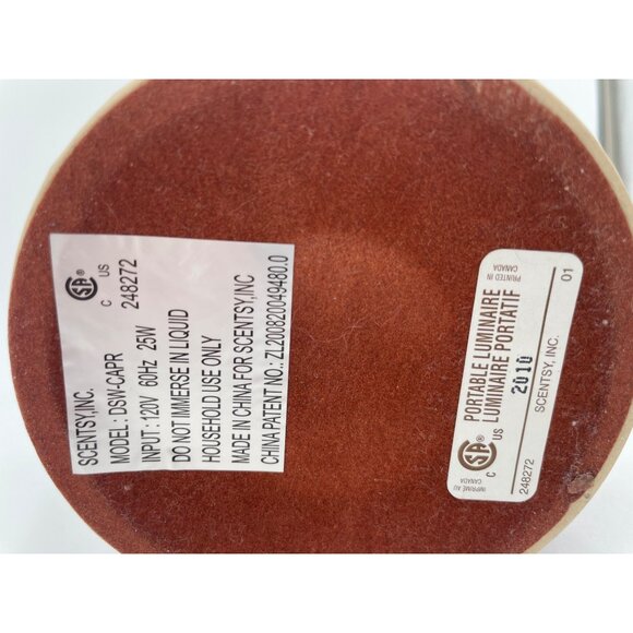 Scentsy Plug-In Wax Warmer Burgundy Floral Design 25W Electric Melter 2010 - Picture 4 of 5